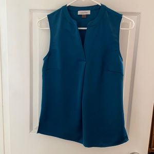 Calvin Klein teal blue dress shirt